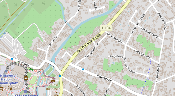 Pension auf Satellitenbild