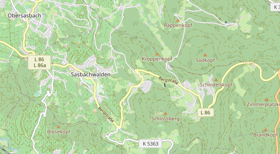Pension auf Karte