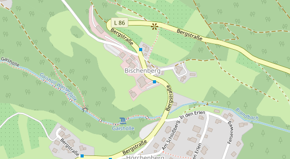 Pension auf Satellitenbild