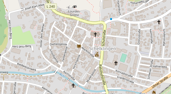 Pension auf Satellitenbild