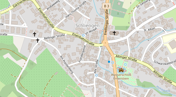 Pension auf Satellitenbild