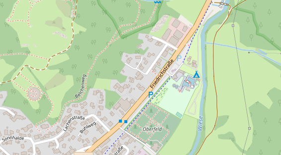 Pension auf Satellitenbild