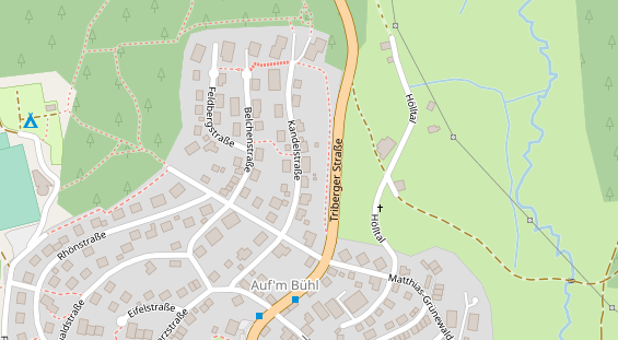 Pension auf Satellitenbild