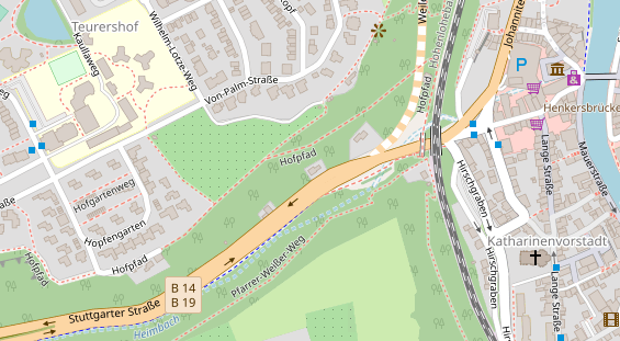 Pension auf Satellitenbild