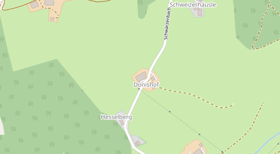 Pension auf Satellitenbild