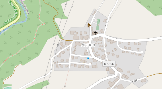 Pension auf Satellitenbild