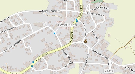 Pension auf Satellitenbild