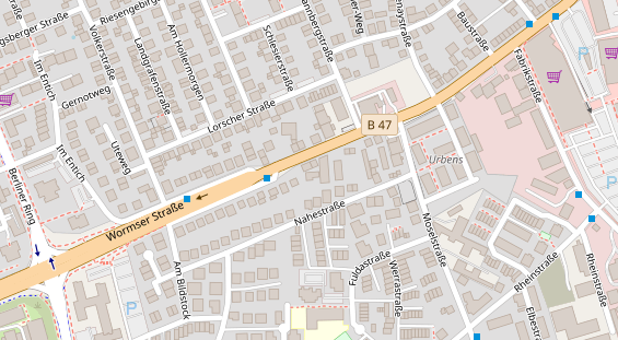 Pension auf Satellitenbild