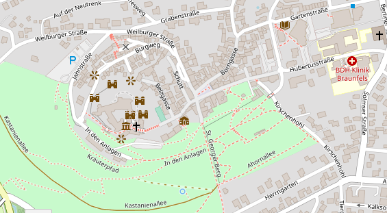 Pension auf Satellitenbild