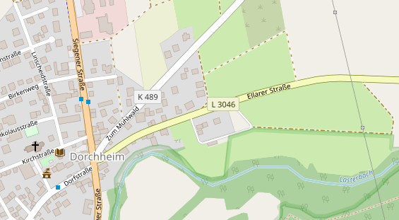 Pension auf Satellitenbild