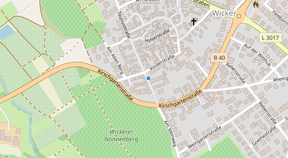 Pension auf Satellitenbild