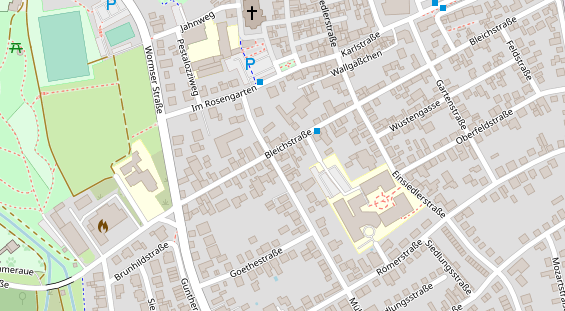 Pension auf Satellitenbild