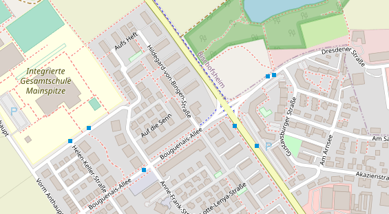 Pension auf Satellitenbild