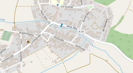 Pension auf Satellitenbild