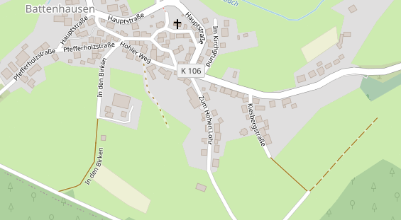 Pension auf Satellitenbild