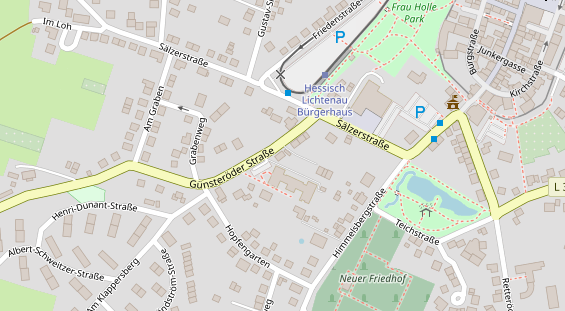 Pension auf Satellitenbild