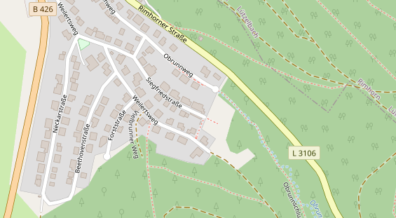 Pension auf Satellitenbild