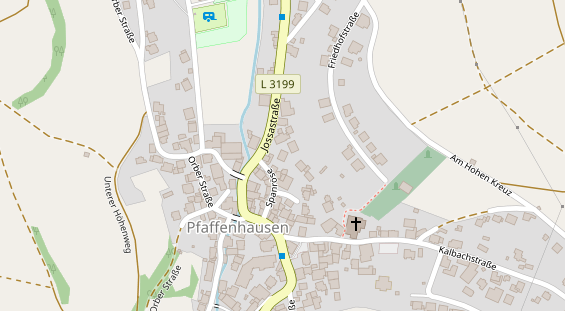 Pension auf Satellitenbild