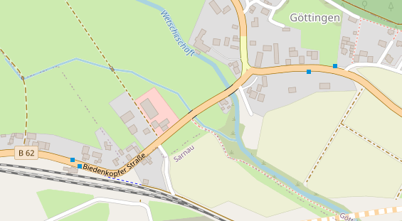 Pension auf Satellitenbild