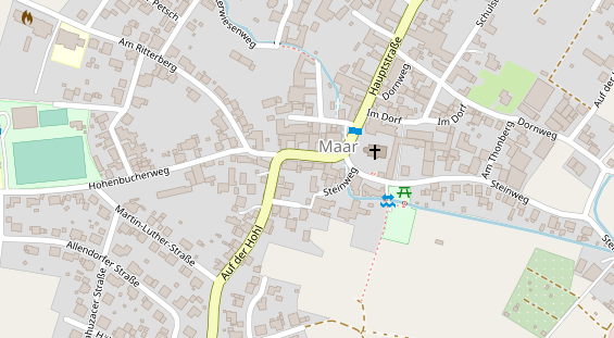 Pension auf Satellitenbild