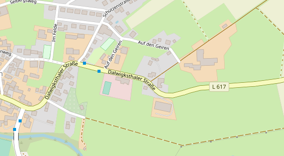 Pension auf Satellitenbild