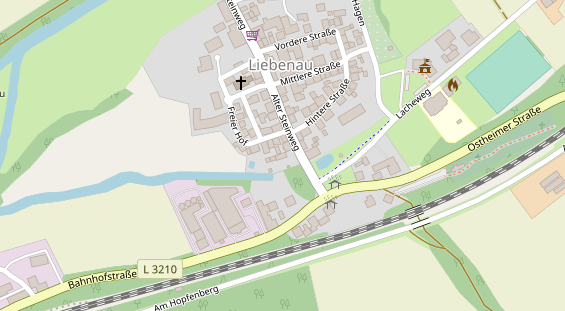 Pension auf Satellitenbild