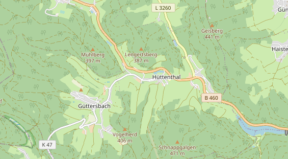 Pension auf Karte
