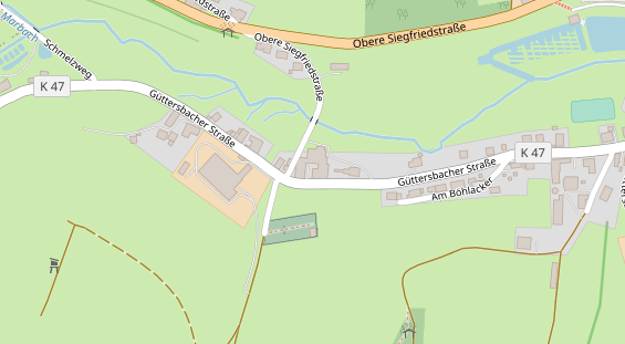 Pension auf Satellitenbild