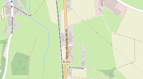 Pension auf Satellitenbild