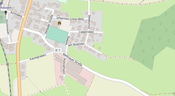 Pension auf Satellitenbild