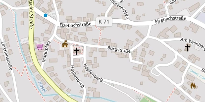 Pension auf Satellitenbild