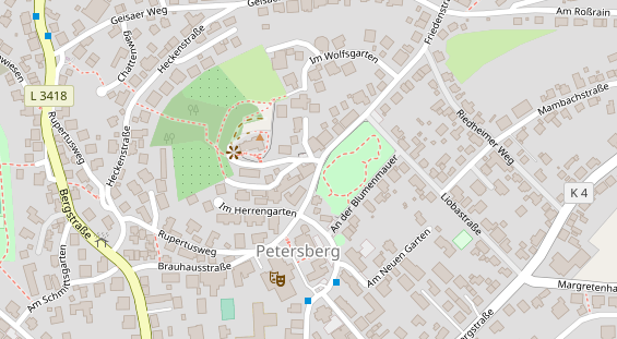 Pension auf Satellitenbild