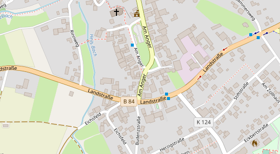 Pension auf Satellitenbild