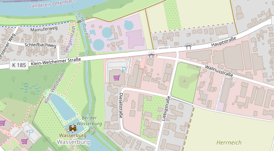 Pension auf Satellitenbild