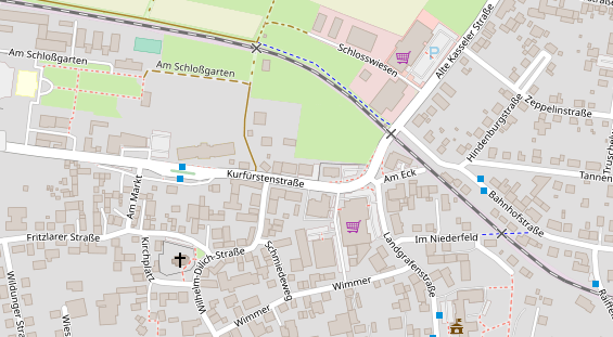 Pension auf Satellitenbild