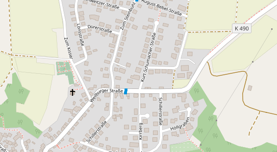 Pension auf Satellitenbild