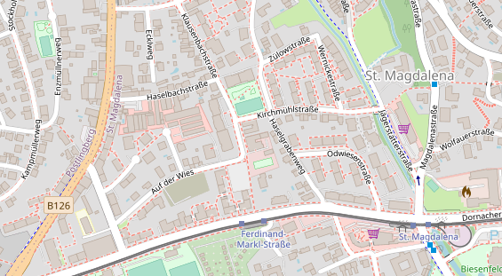 Pension auf Satellitenbild