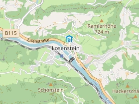 Pension auf Karte
