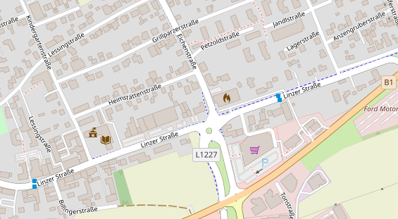 Pension auf Satellitenbild