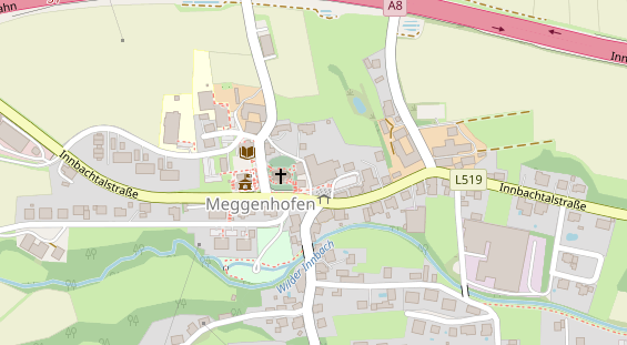 Pension auf Satellitenbild