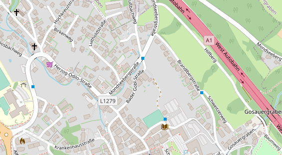 Pension auf Satellitenbild