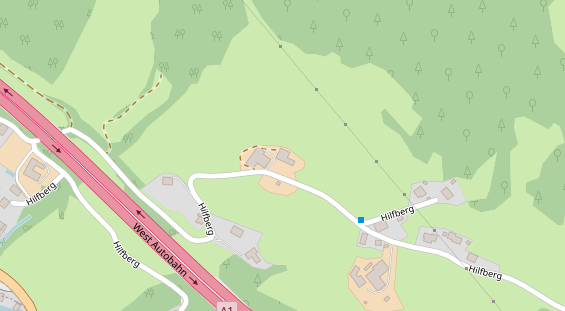 Pension auf Satellitenbild