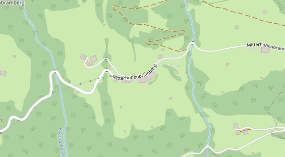 Pension auf Satellitenbild