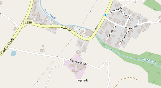 Pension auf Satellitenbild