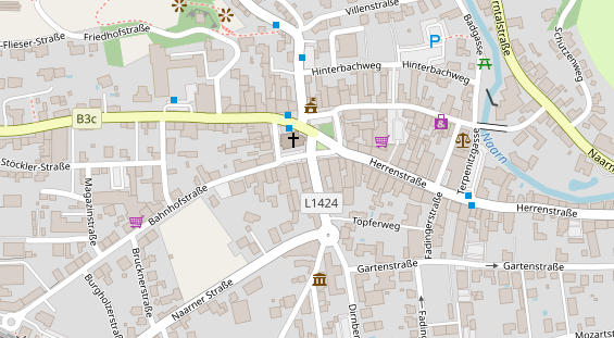 Pension auf Satellitenbild