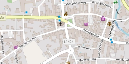 Pension auf Satellitenbild