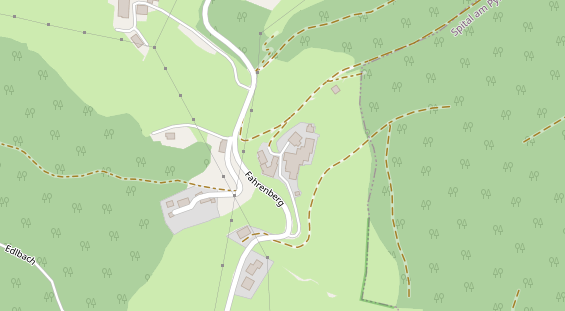 Pension auf Satellitenbild