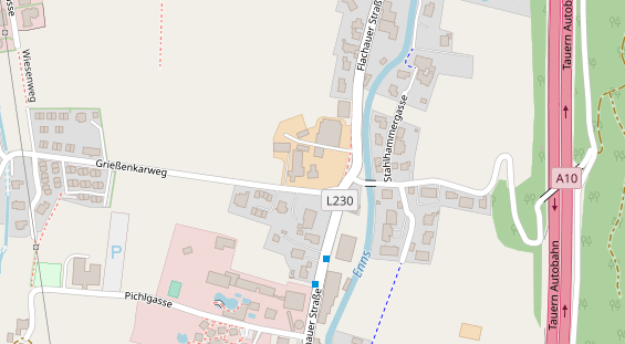 Pension auf Satellitenbild