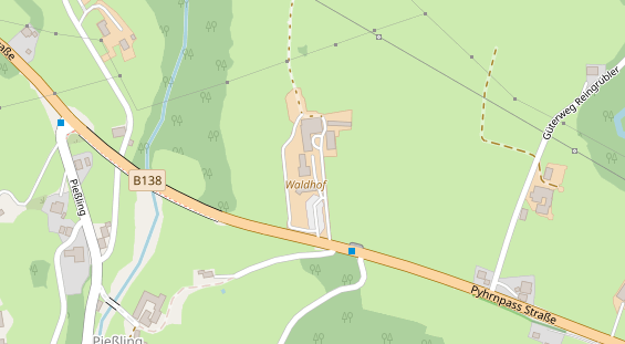 Pension auf Satellitenbild