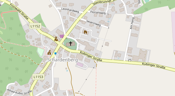 Pension auf Satellitenbild